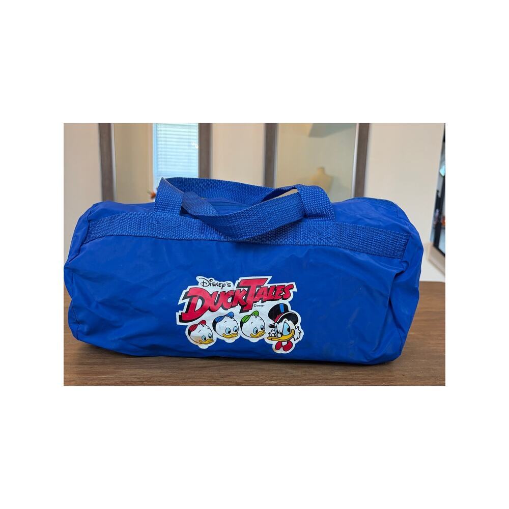 Disney DuckTales Vintage Blue Duffel Bag Kids Travel Gym Tote
